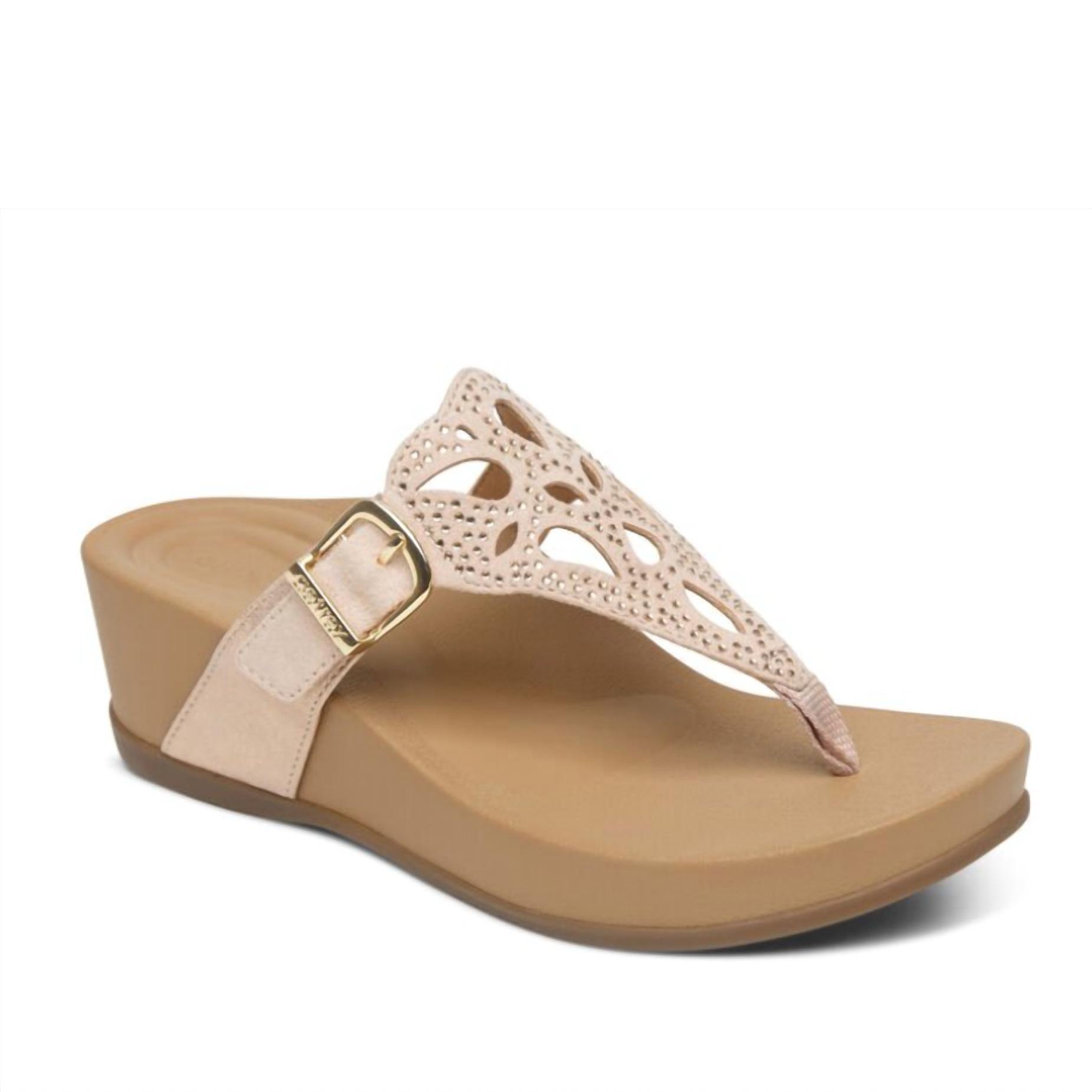 New Aetrex Women's Tasha Sandal In Blush